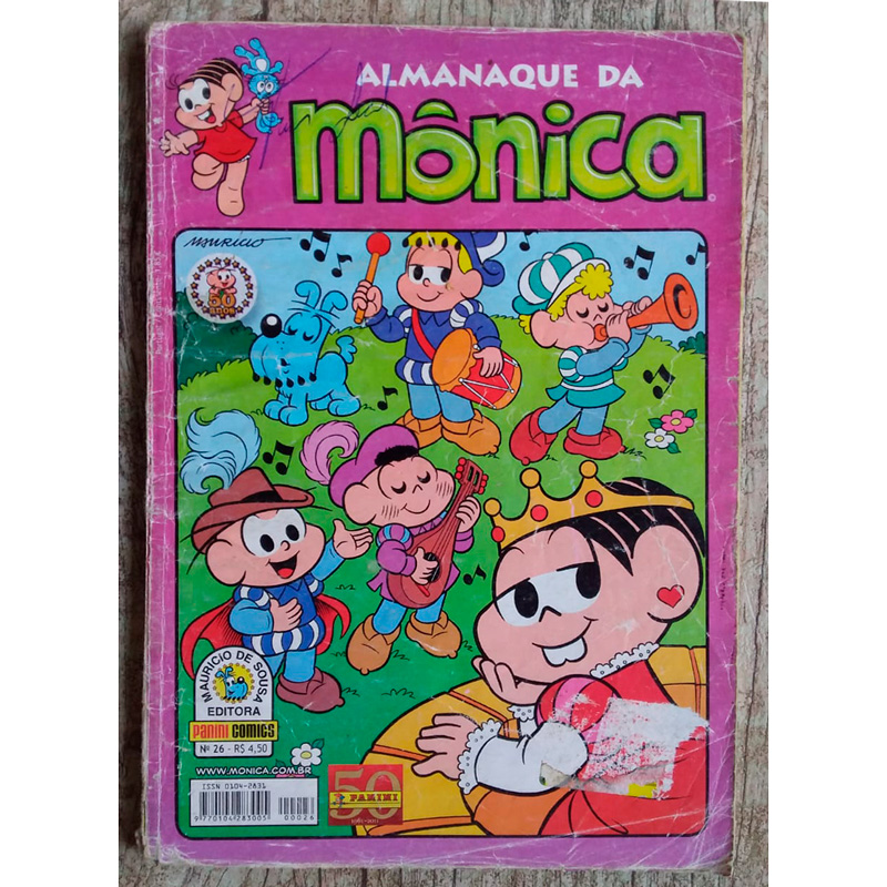 Gibi hq almanaque da Mônica edição 26, Mauricio de Sousa, editora panini comics, gibi usado