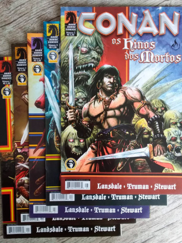 Coleção quadrinhos conan hinos dos mortos, edição 1 ao 5, dark horse