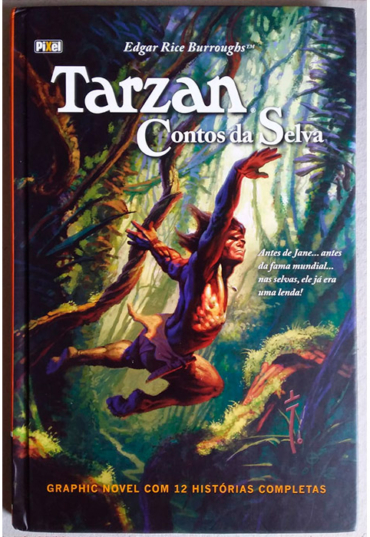 Gibi Tarzan contos da selva, Edgar Rice Burroughs, Graphic Novel, editora Pixel, quadrinhos
