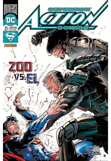 Gibi hq superman action comics 21 Zod vs El, universo-DC, editora panini
