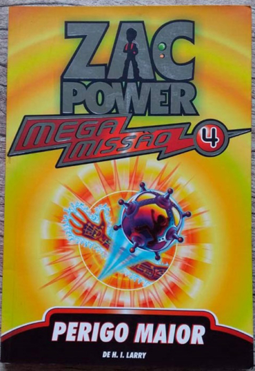 Zac Power mega missão 4 perigo maior, H. I. Larry, editora fundamento, livro usado