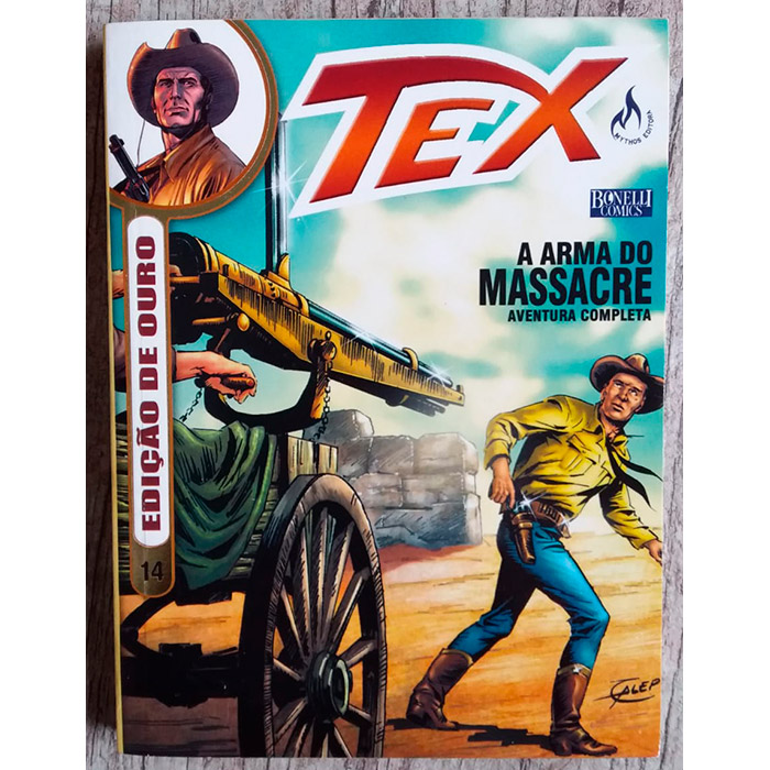 Gibi hq tex edição de ouro 14 a arma do massacre, editora mythos
