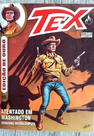 Gibi hq tex edição de ouro 16 atentado em Washington, aventura completa, editora mythos