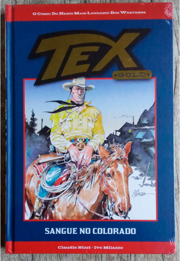 Gibi Tex gold livro 5 sangue no colorado, Claudio Nizzi e Ivo Milazzo, editora salvat