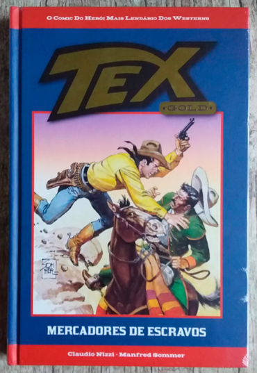 Gibi Tex gold livro 7 mercadores de escravos, Claudio Nizzi e Manfred Sommer, editora salvat