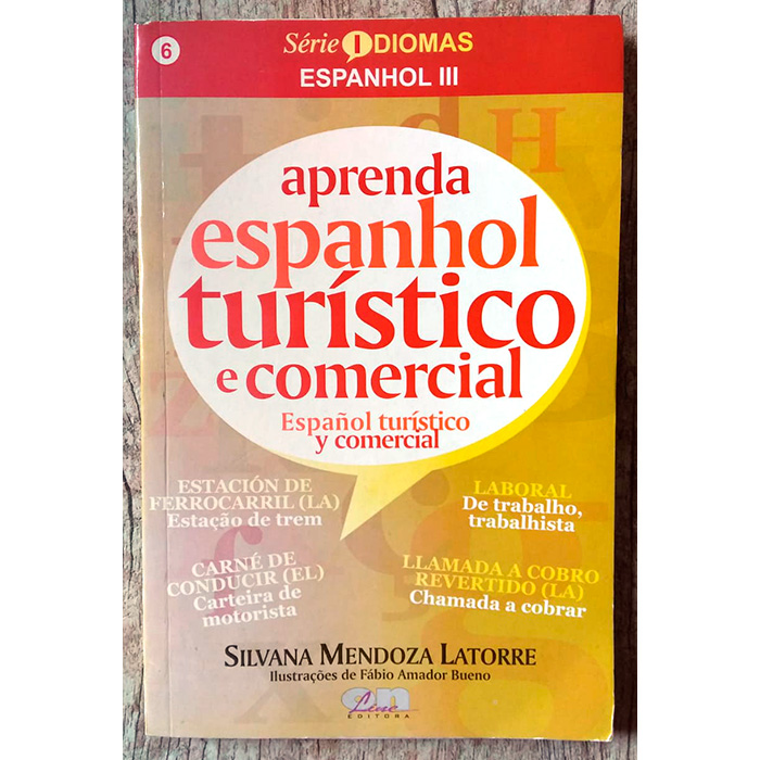 Aprenda espanhol turístico e comercial, Silvana Mendoza Latorre, editora on line, livro usado