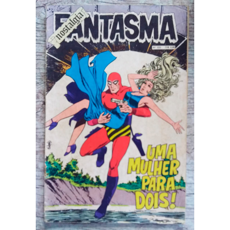Gibi hq fantasma nostalgia edição 222, uma mulher para dois, editora rge