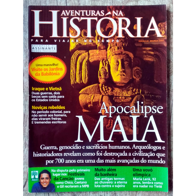 Revista aventuras na história edição 43 março de 2007, editora abril