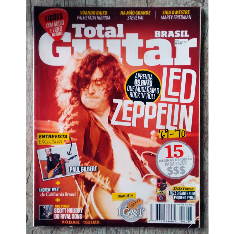 Revista total guitar Brasil 01 setembro de 2014, editora IG&T
