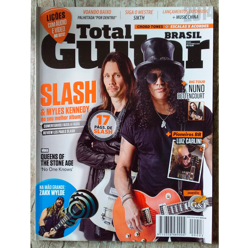 Revista total guitar Brasil 03 novembro de 2014, editora IG&T
