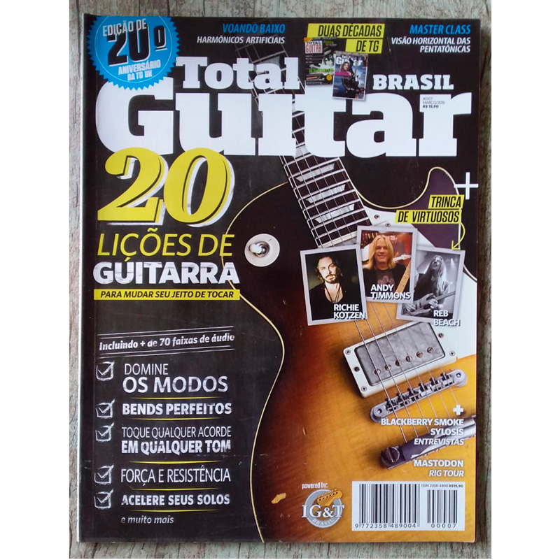Revista total guitar Brasil 07 março de 2015, editora IG&T
