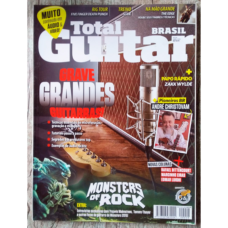 Revista total guitar Brasil 08 abril de 2015, editora IG&T
