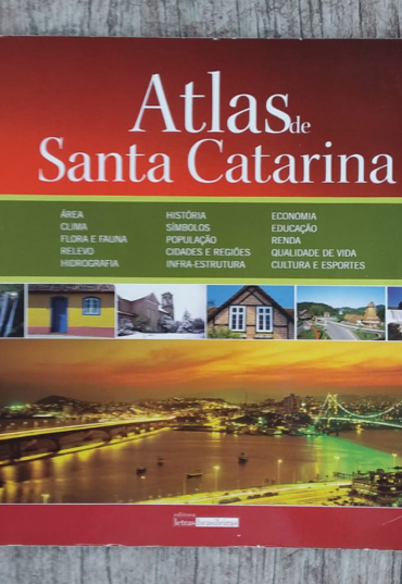 Atlas de Santa Catarina, editora letras brasileiras, livro usado