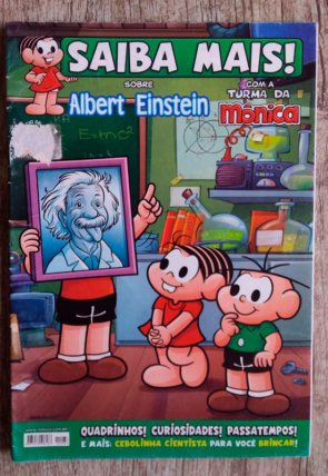 Gibi saiba mais sobre Albert Einstein com a turma da Mônica, Mauricio de Sousa, editora panini comics, usado