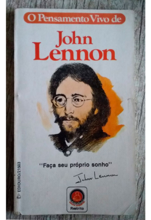 o pensamento vivo de John Lennon, editora ediouro, livro usado