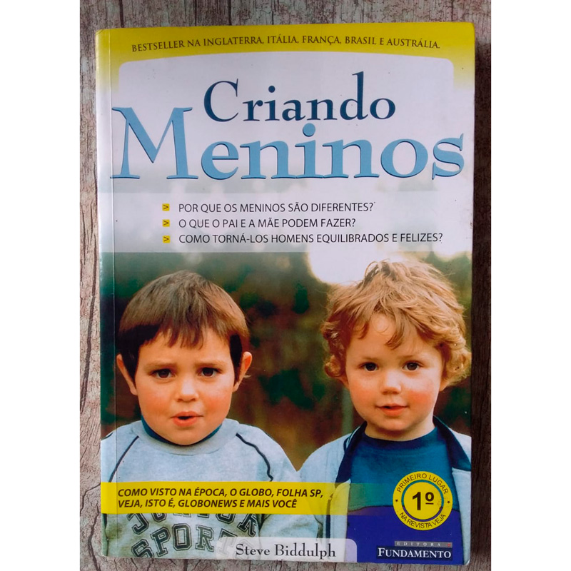 Criando meninos, Steve Biddulph, editora fundamento, livro usado