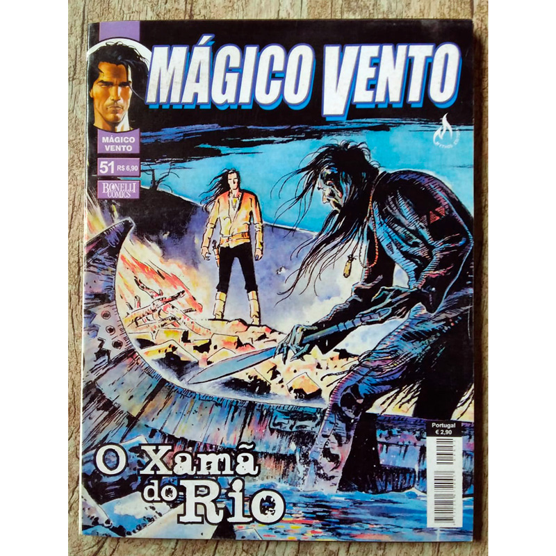 Gibi hq mágico vento edição 51, o xamã do rio, Bonelli comics, editora mythos