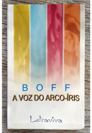 A voz do arco-íris, Leonardo Boff, editora letraviva, livro usado