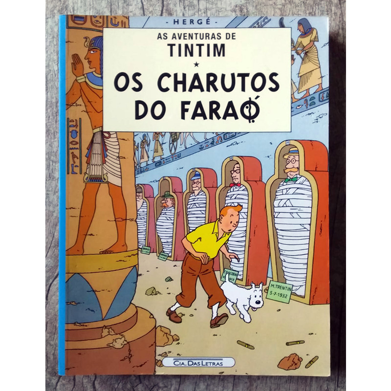 Gibi HQ As aventuras de Tintim, os charutos do faraó, Hergé, editora companhia das letras