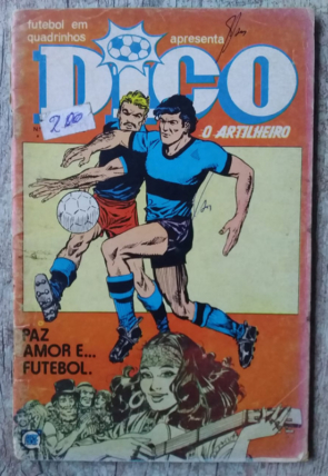 Gibi futebol em quadrinhos Dico o artilheiro, edição 17, editora rge