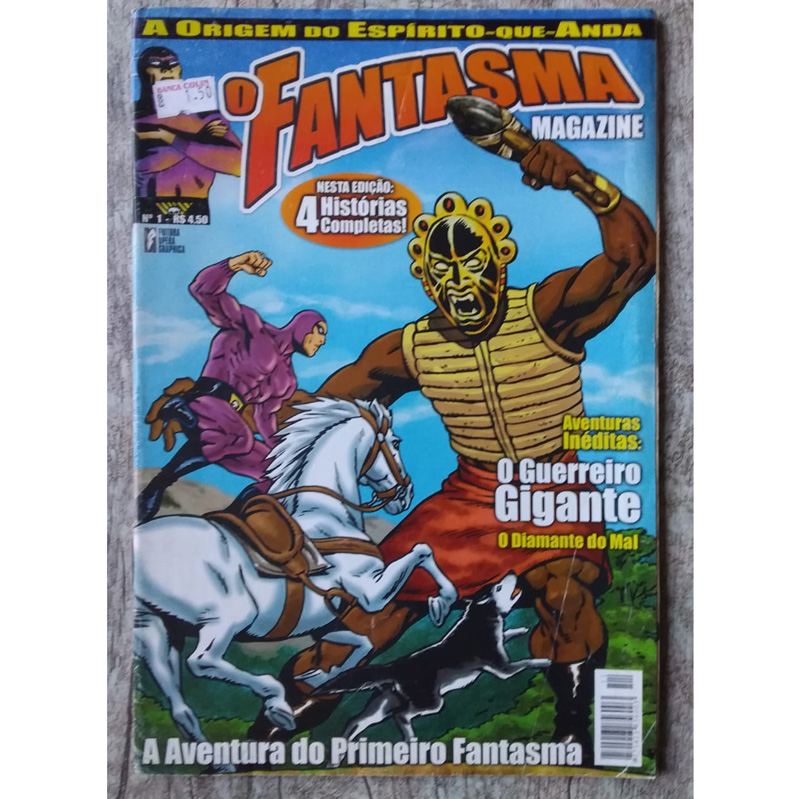 Gibi hq o fantasma magazine edição 1, a origem do espírito que anda, editora ópera graphica, usado