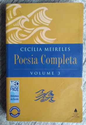 Poesia completa, volume 3, Cecília Meireles, editora nova fronteira, livro usado