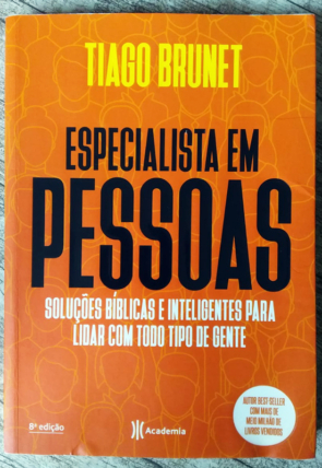 Especialista em pessoas, Tiago Brunet, editora academia, livro usado