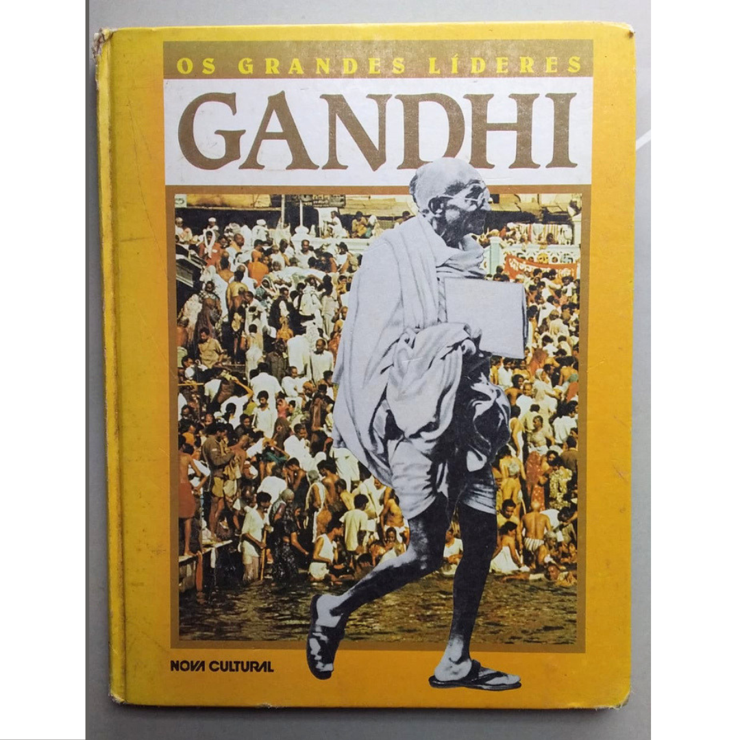 Os grandes líderes, Gandhi, Victor Civita, editora nova cultural, livro usado