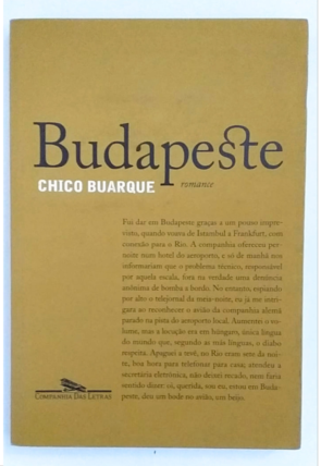Budapeste, Chico Buarque, editora companhia das letras, livro usado