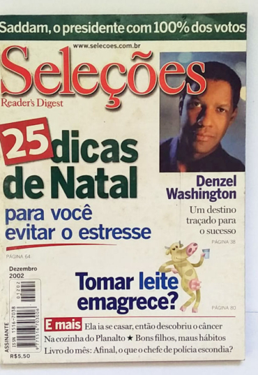 Revista Seleções Reader's Digest edição 1202 dezembro 2002, usada