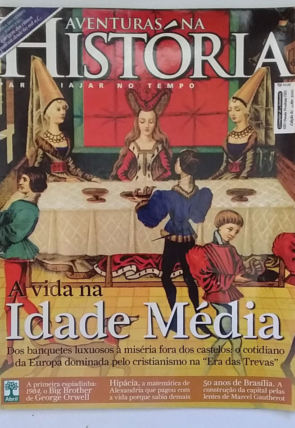 Revista aventuras na história edição 81, a vida na idade média, editora abril, usada