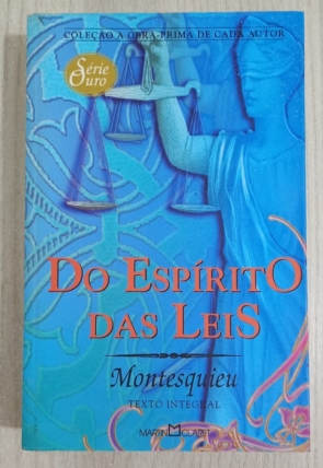 Do espírito das leis, Montesquieu, coleção a obra-prima de cada autor, editora Martin Claret, livro usado