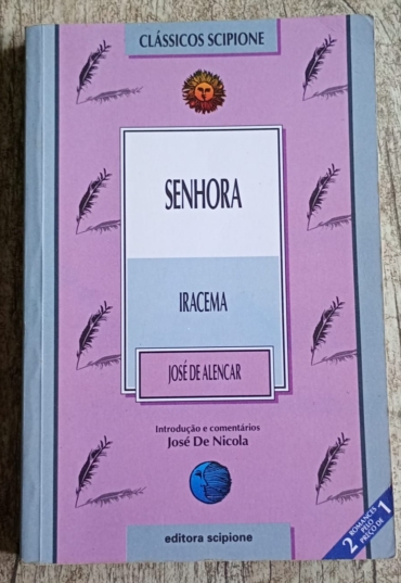 Senhora e Iracema, José de Alencar, 2 livros em 1, editora Scipione, livro usado