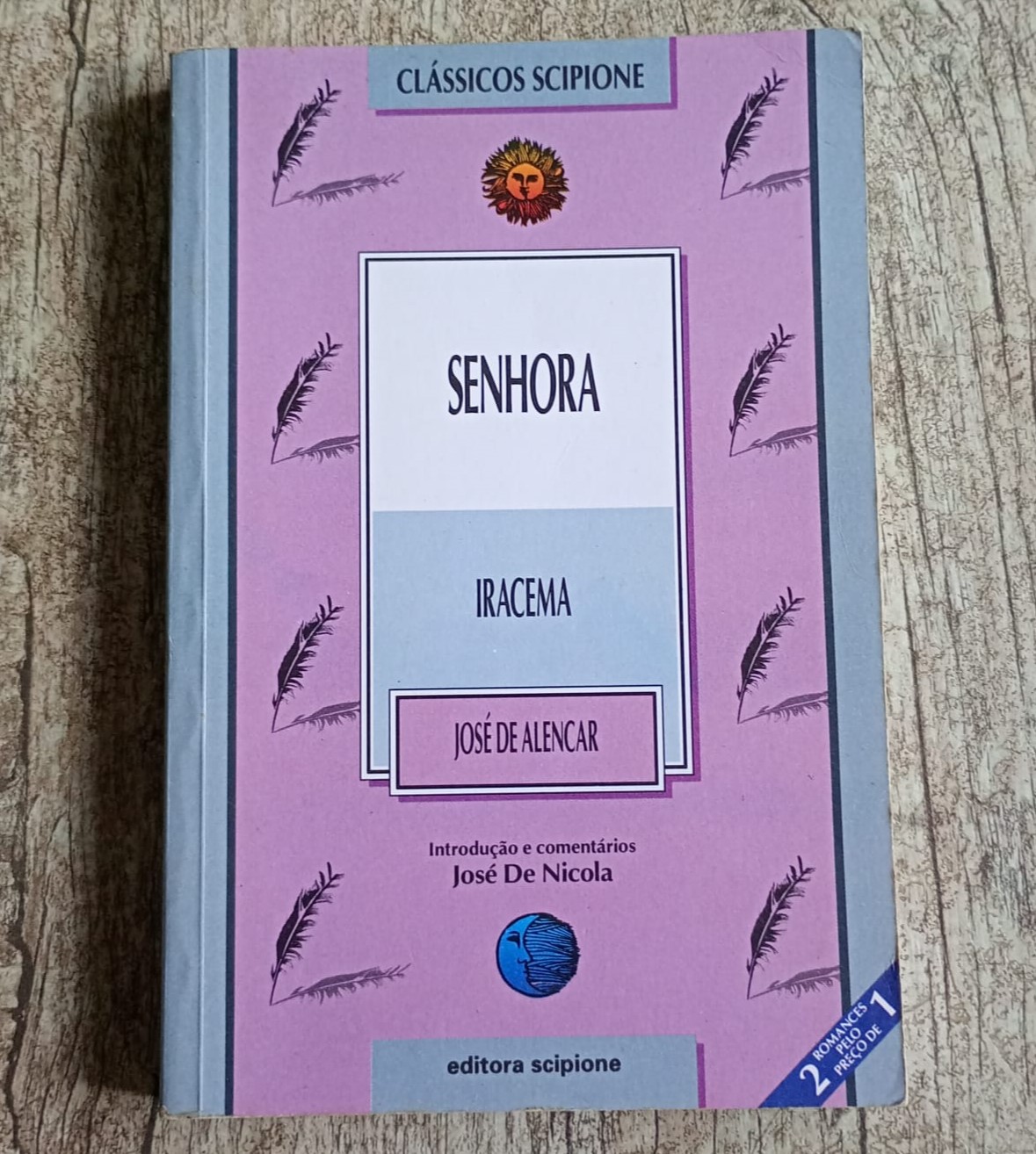 Senhora e Iracema, José de Alencar, 2 livros em 1, editora Scipione, livro usado