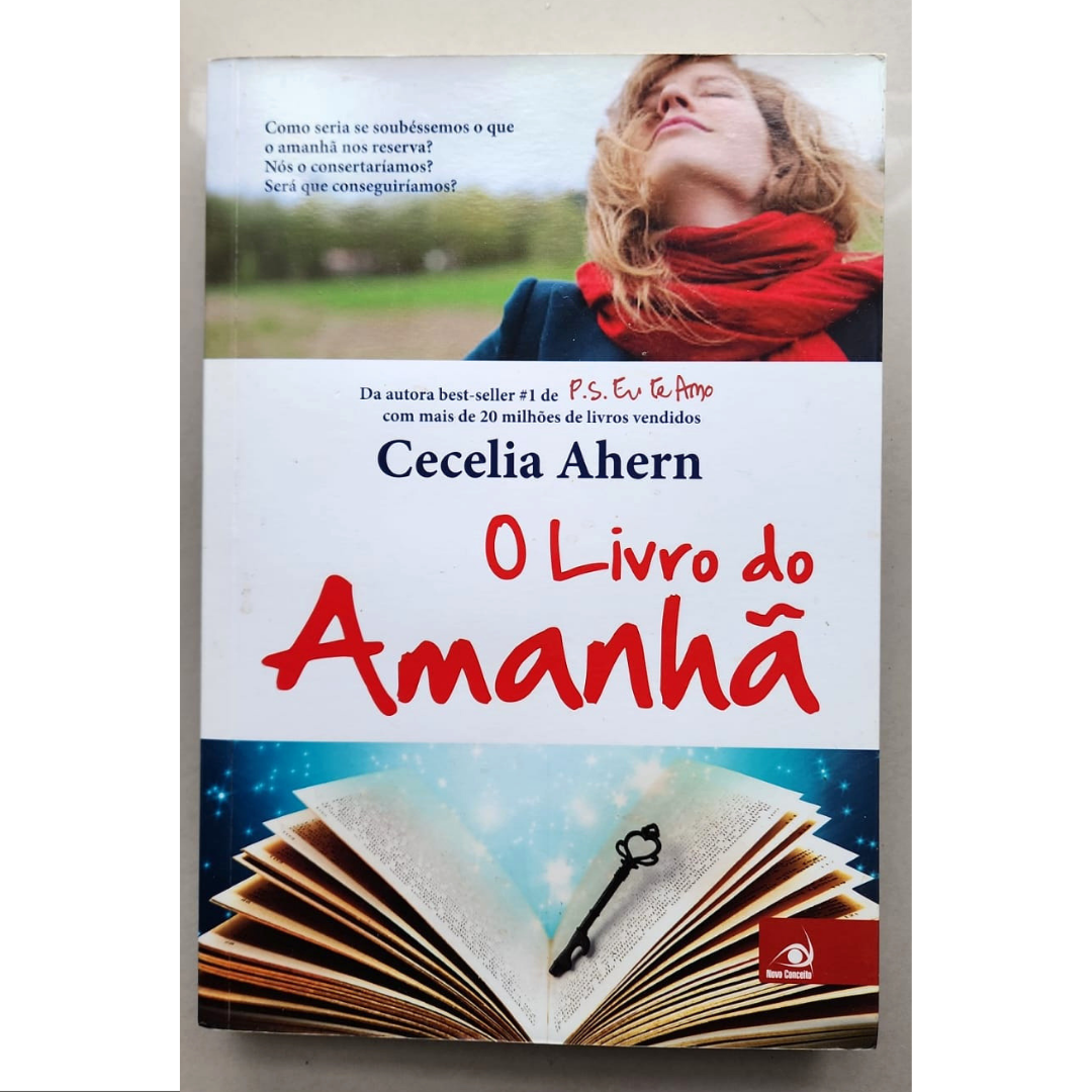 O livro do amanhã, Cecelia Ahern, editora novo conceito, livro usado