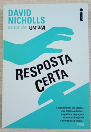 Resposta certa, David Nicholls, editora intrínseca, livro usado